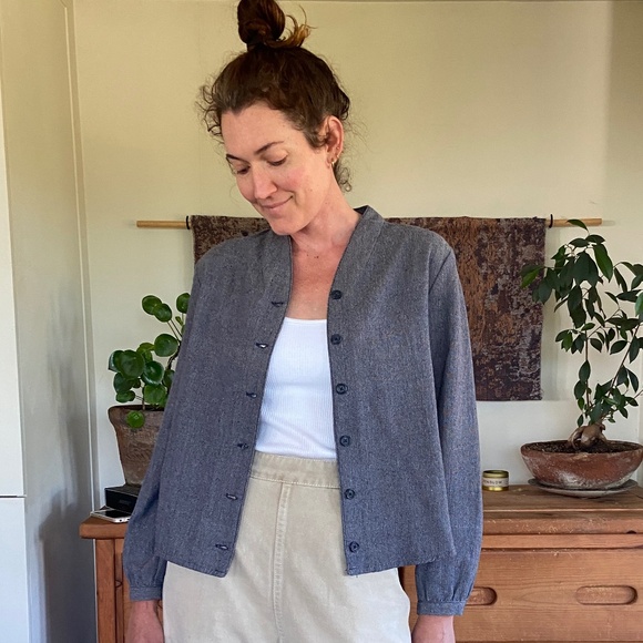 Kordal Studio undyed cotton button up shirt or lightweight jacket - Picture 4 of 6